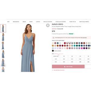 AZAZIE Dusty Blue Bridesmaid Dress